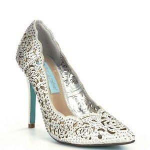 White/Rhinestone Wedding Shoes
